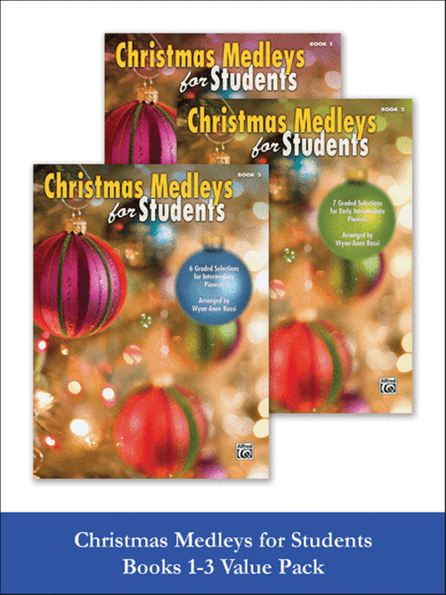 Christmas Medleys for Students, 1-3 (Value Pack) Piano Method scores gallery preview page 1