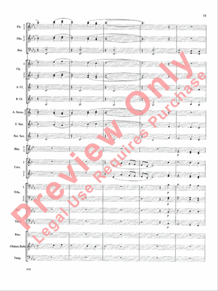 Wind Chimes Concert Band scores gallery preview page 16