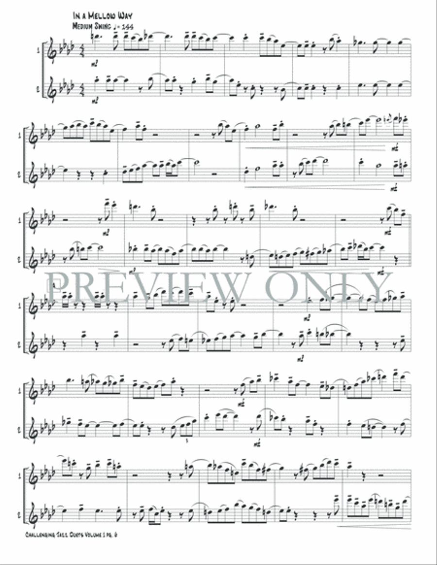 Challenging Jazz Duets, Volume 1 Flute Duet scores gallery preview page 8