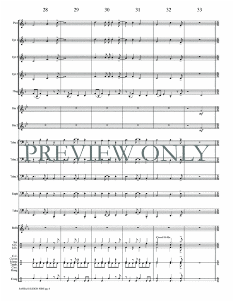 Santa's Sleigh Ride Santa's Sleigh Ride Small Ensemble scores gallery preview page 8