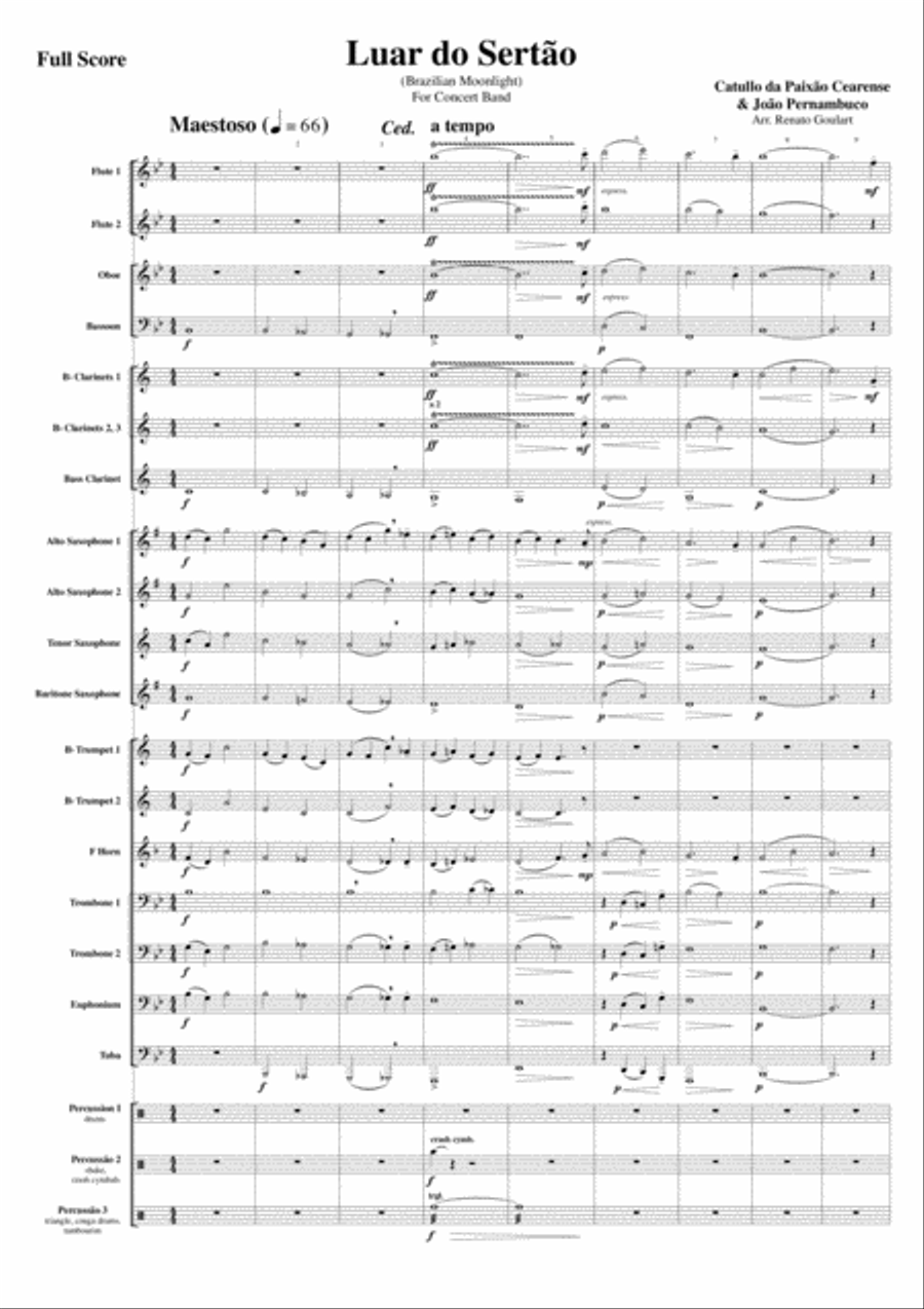 Luar do Sertão (Brazilian Moonlight) - Full Score and Parts Concert Band scores gallery preview page 3