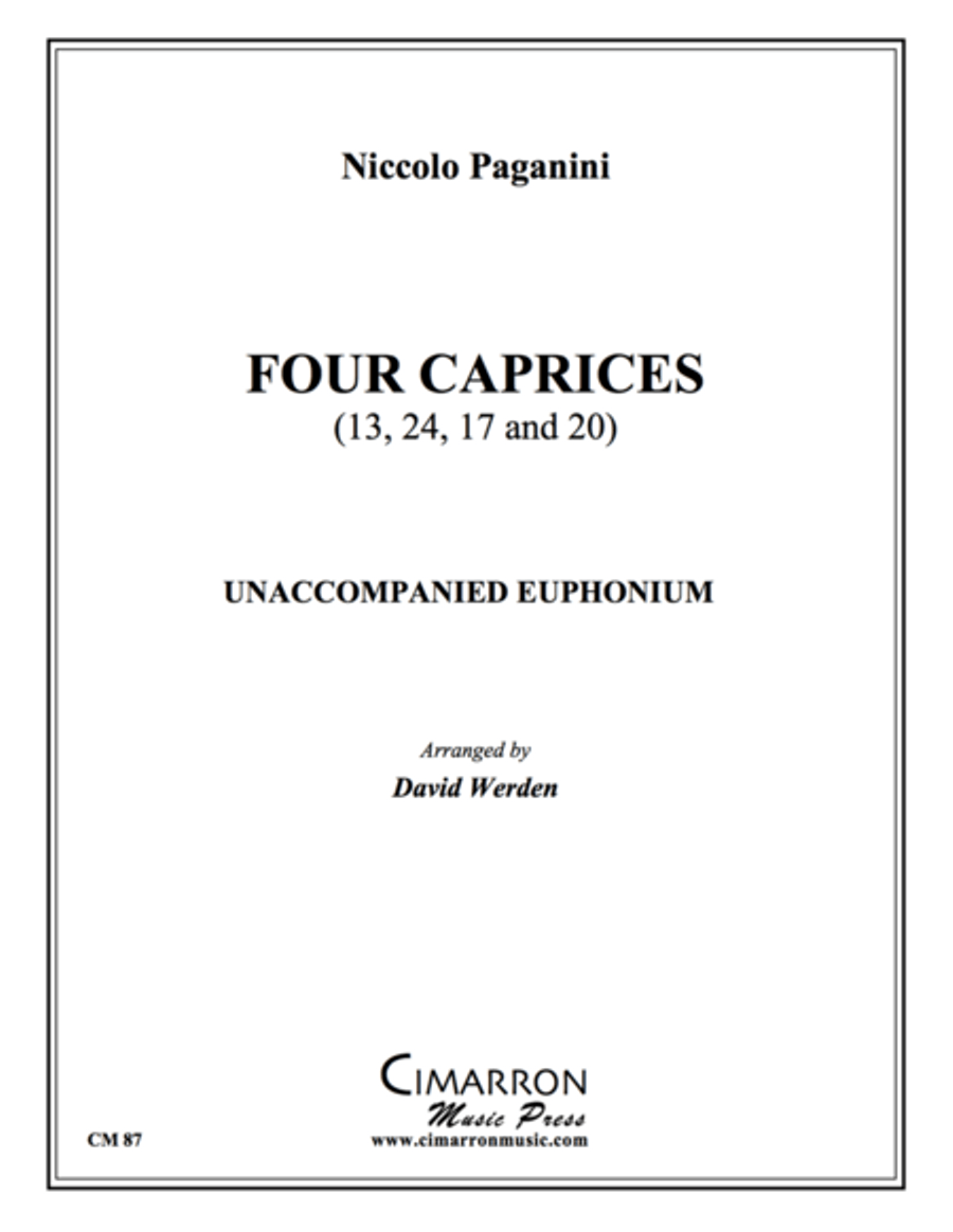 Four Caprices (11, 17, 20 and 24) Euphonium scores gallery preview page 1