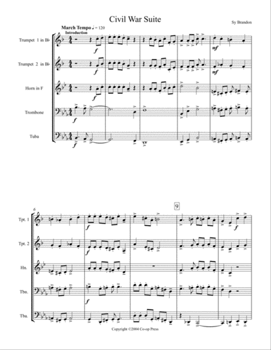 Civil War Suite School and Community scores gallery preview page 1