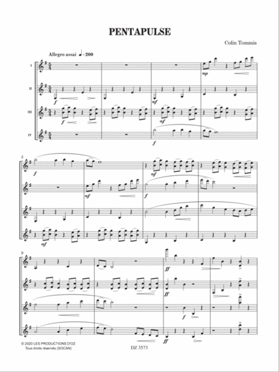 Pentapulse Pentapulse Guitar Ensemble scores gallery preview page 3