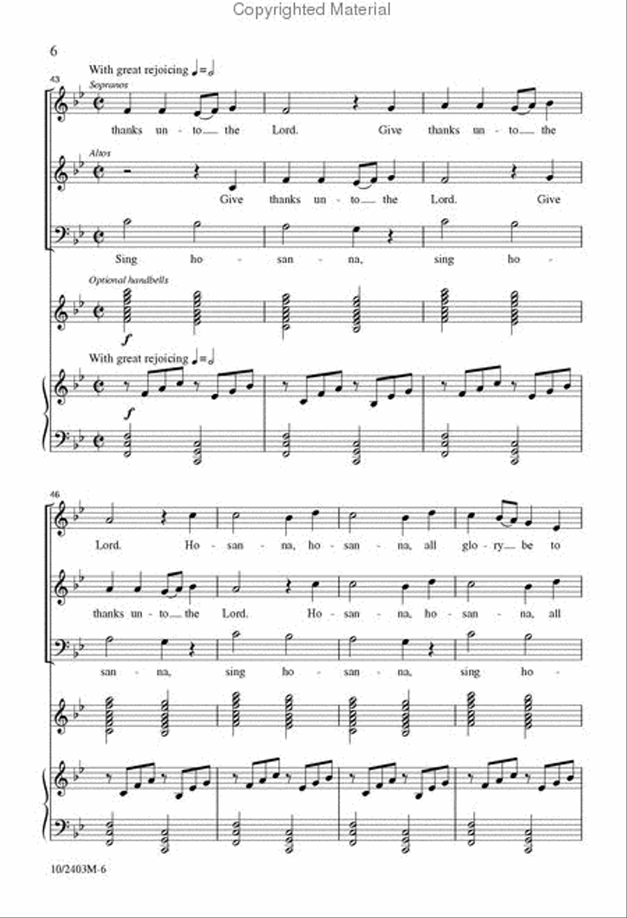 Give Thanks Unto the Lord 4-Part scores gallery preview page 6