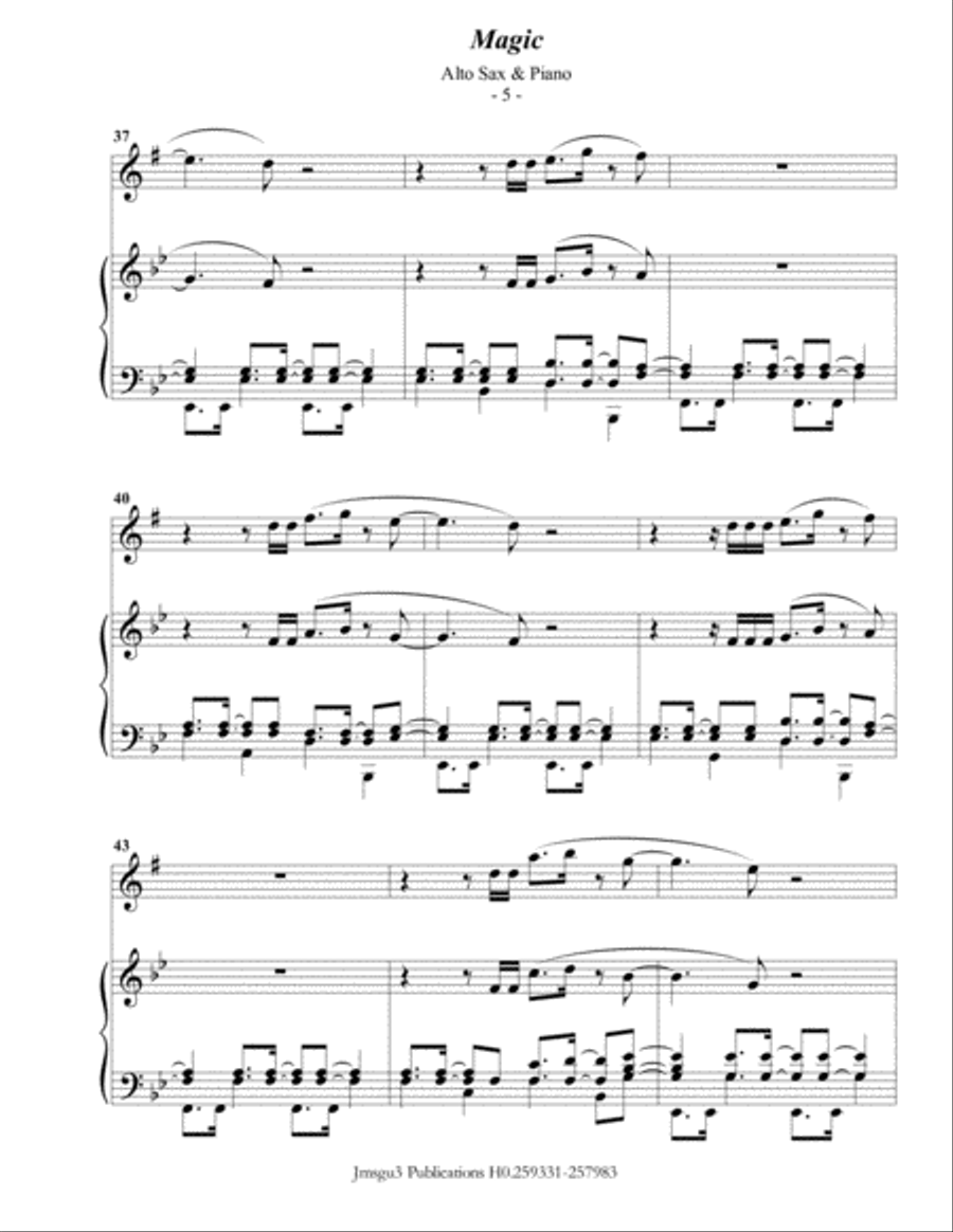 Magic Alto Saxophone scores gallery preview page 5