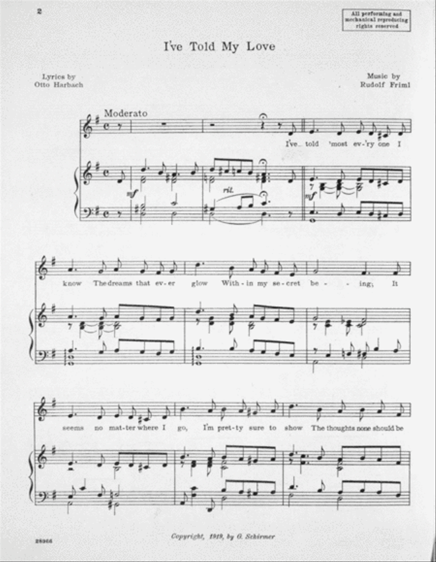 I've Told My Love Voice scores gallery preview page 2