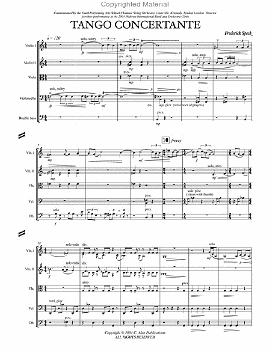 Tango Concertante String Orchestra scores gallery preview page 2