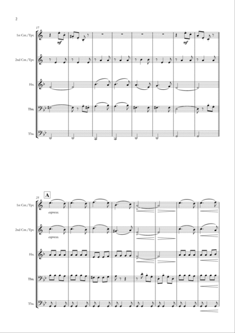 Hungarian Dance No.1 (Brahms) - Brass Quintet Brass Quintet scores gallery preview page 5