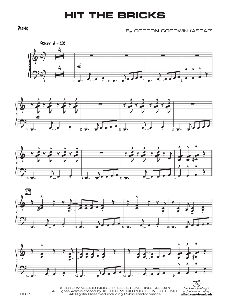 Hit the Bricks: Piano Accompaniment