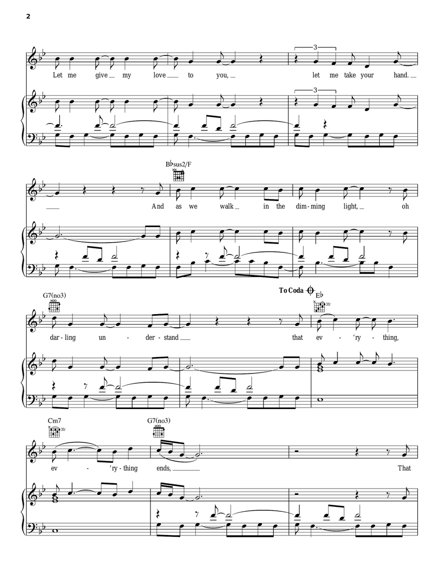 Meet Me On The Equinox Piano, Vocal, Guitar scores gallery preview page 2