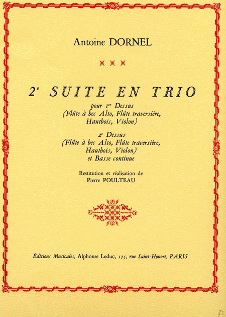 Suite En Trio No.2 (recorder & Continuo)