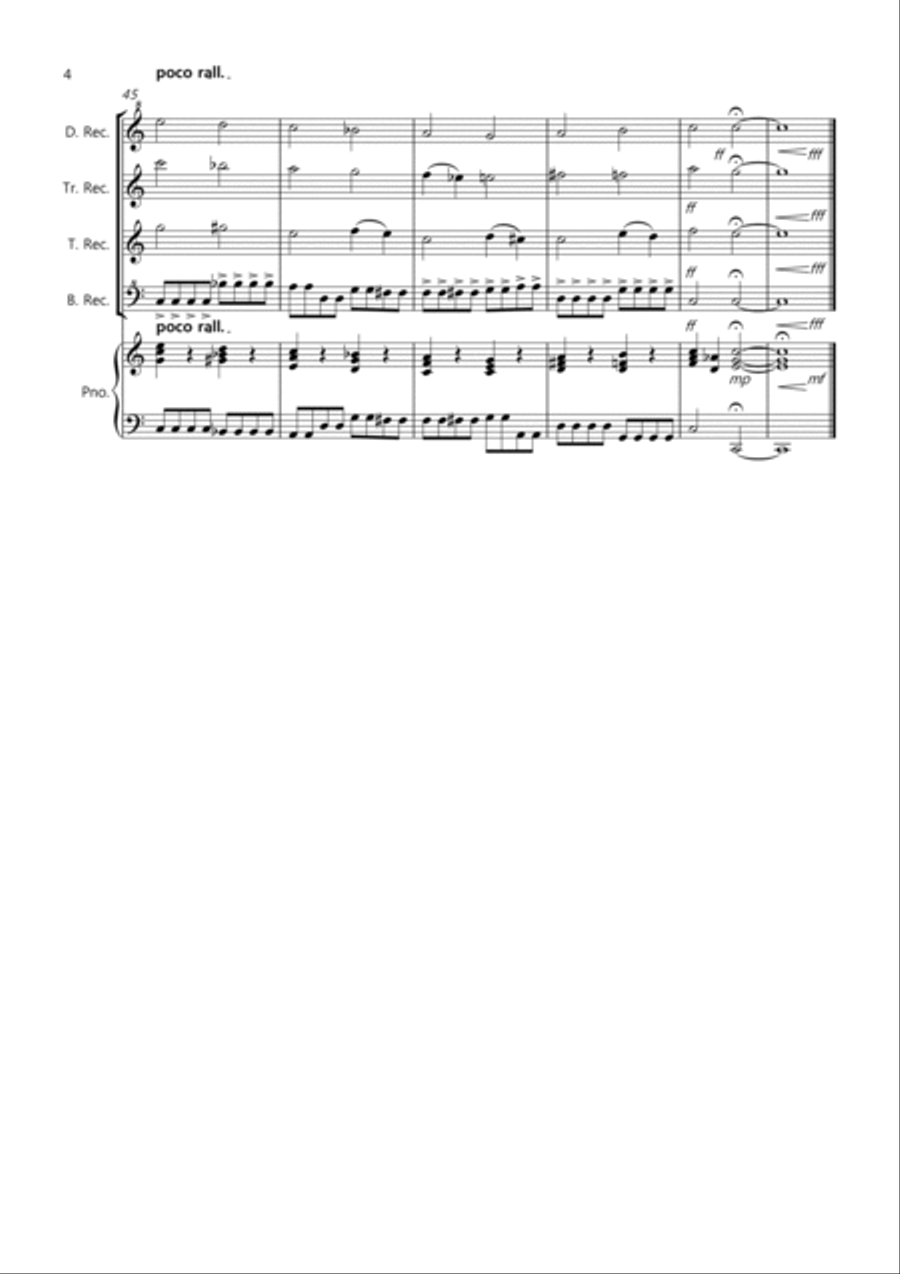 Pachelbel Rocks! for Recorder Quartet Recorder scores gallery preview page 4