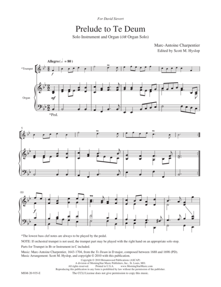 Prelude to Te Deum (Downloadable) image number null