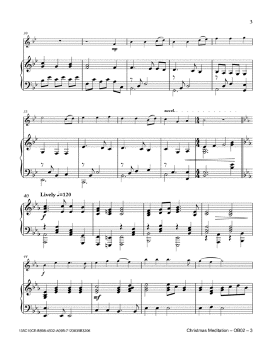Christmas Meditation Christmas Meditation Piano scores gallery preview page 3