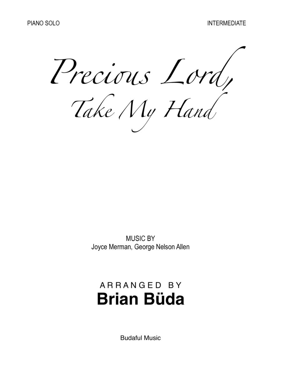 Precious Lord Take My Hand Piano Solo scores gallery preview page 1