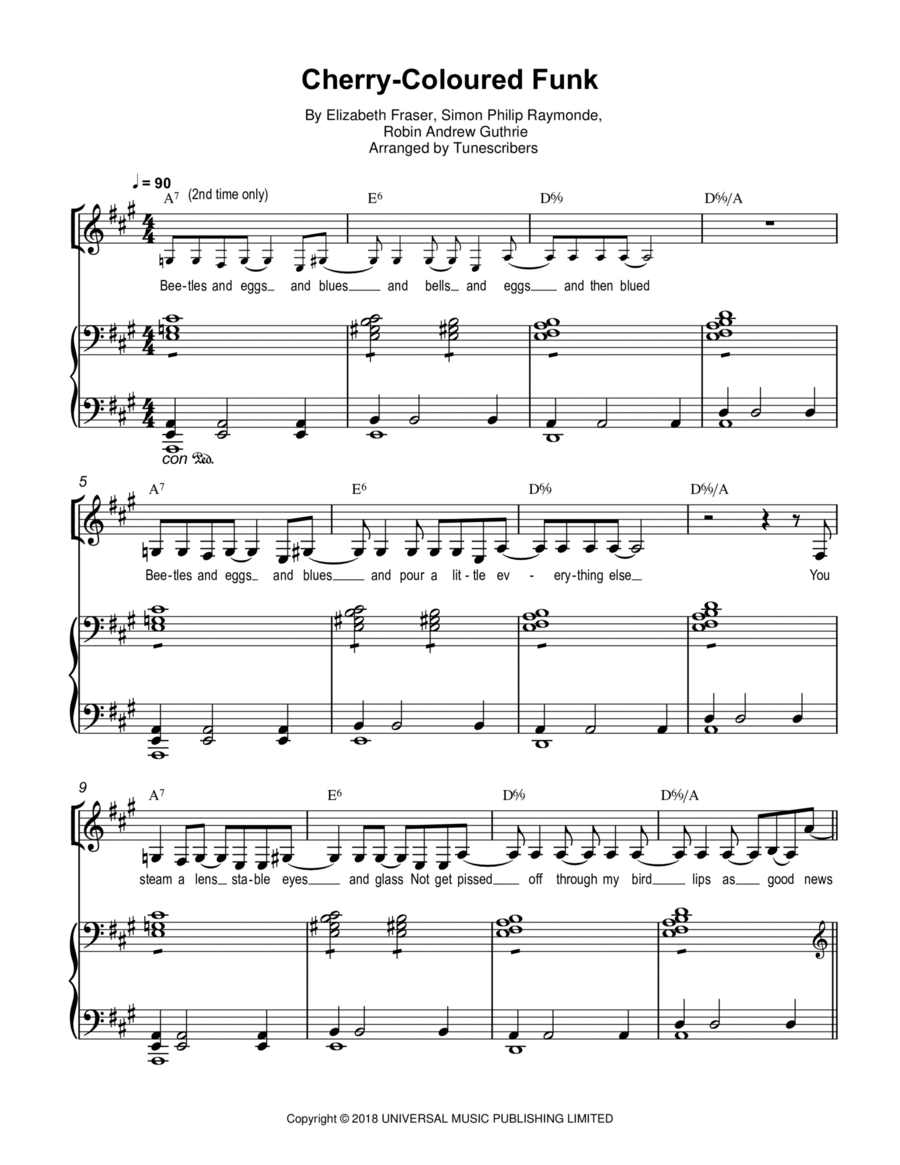 Cherry-Coloured Funk Cherry-Coloured Funk Voice scores gallery preview page 1