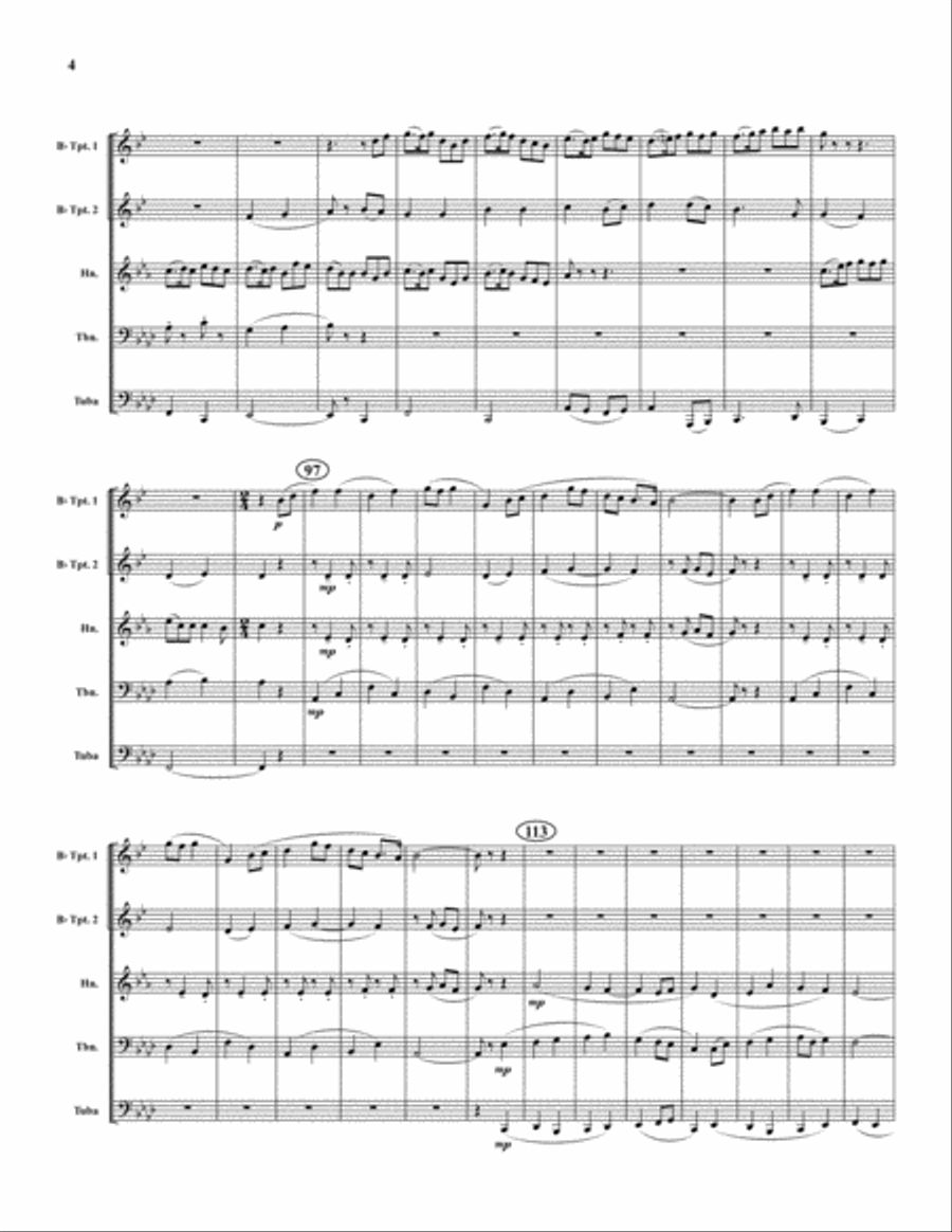 English Folk Song Suite English Folk Song Suite Brass Quintet scores gallery preview page 4