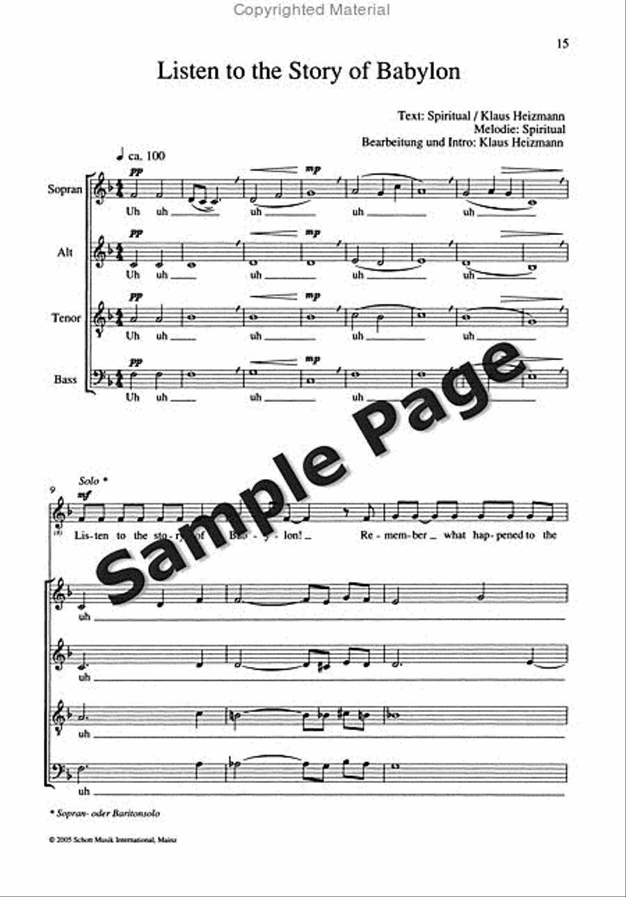 Spirituals And Gospels,4 Ch.sc 4-Part scores gallery preview page 16