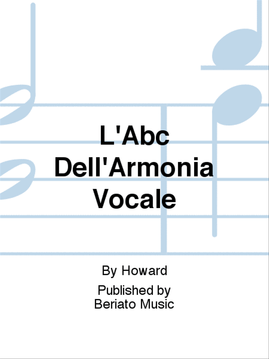 L'Abc Dell'Armonia Vocale Voice scores gallery preview page 1