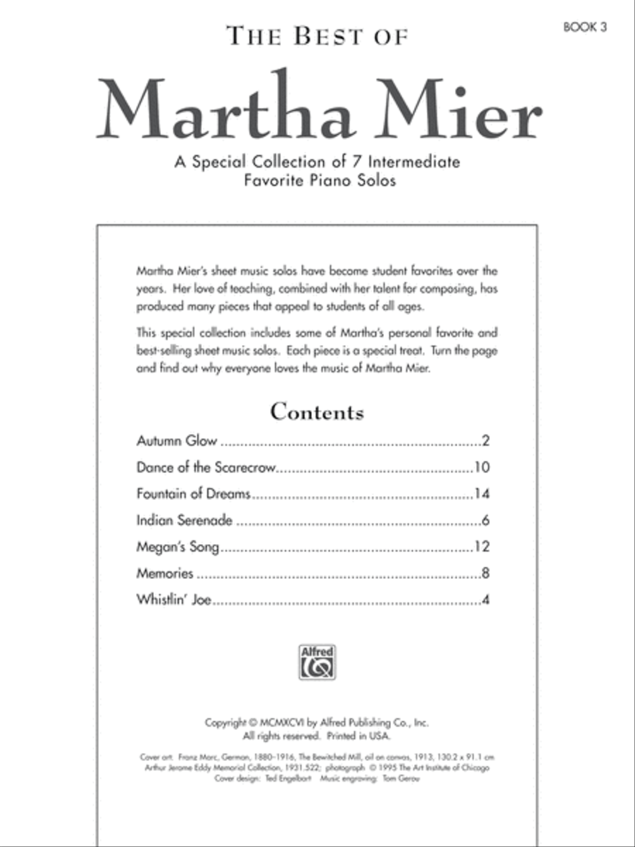 The Best of Martha Mier, Book 3 Piano Solo scores gallery preview page 5