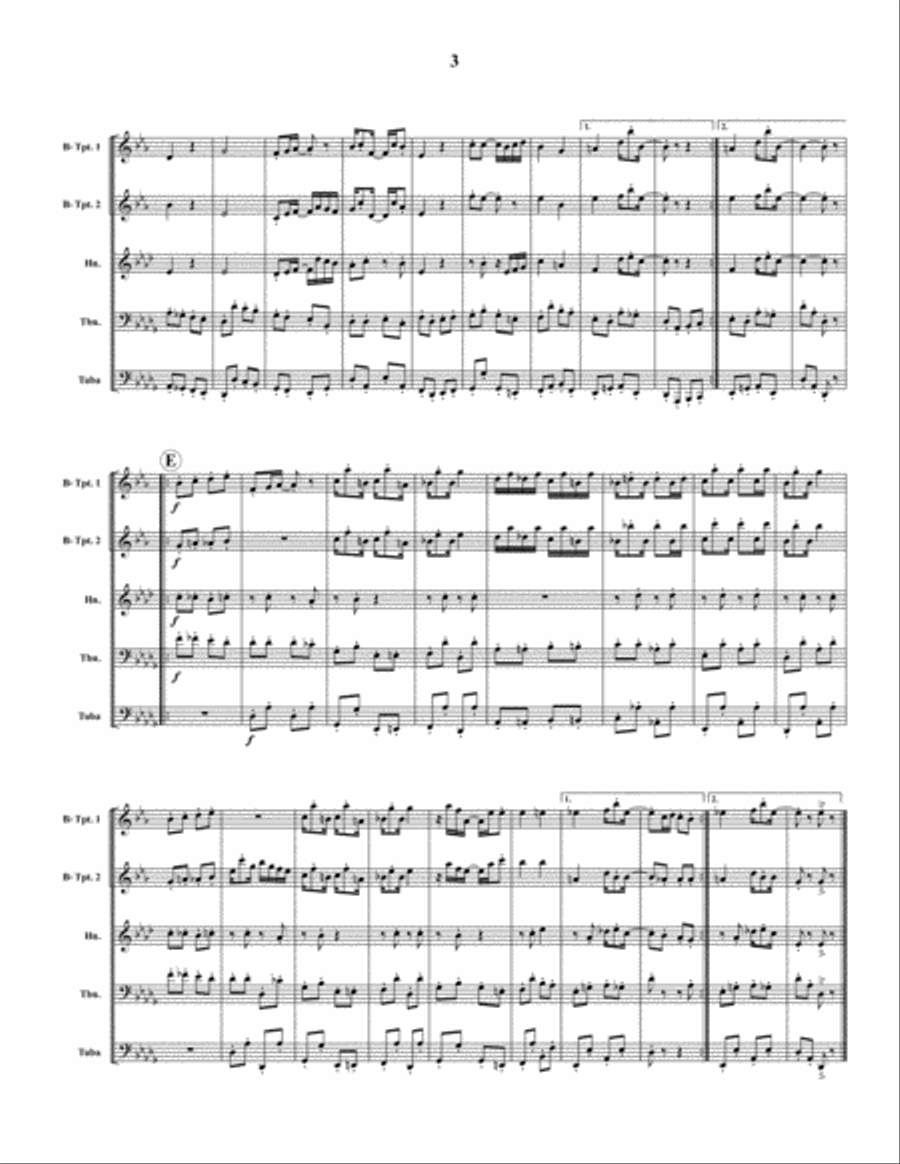 Kinklets (Two-Step) Kinklets (Two-Step) Brass Quintet scores gallery preview page 4