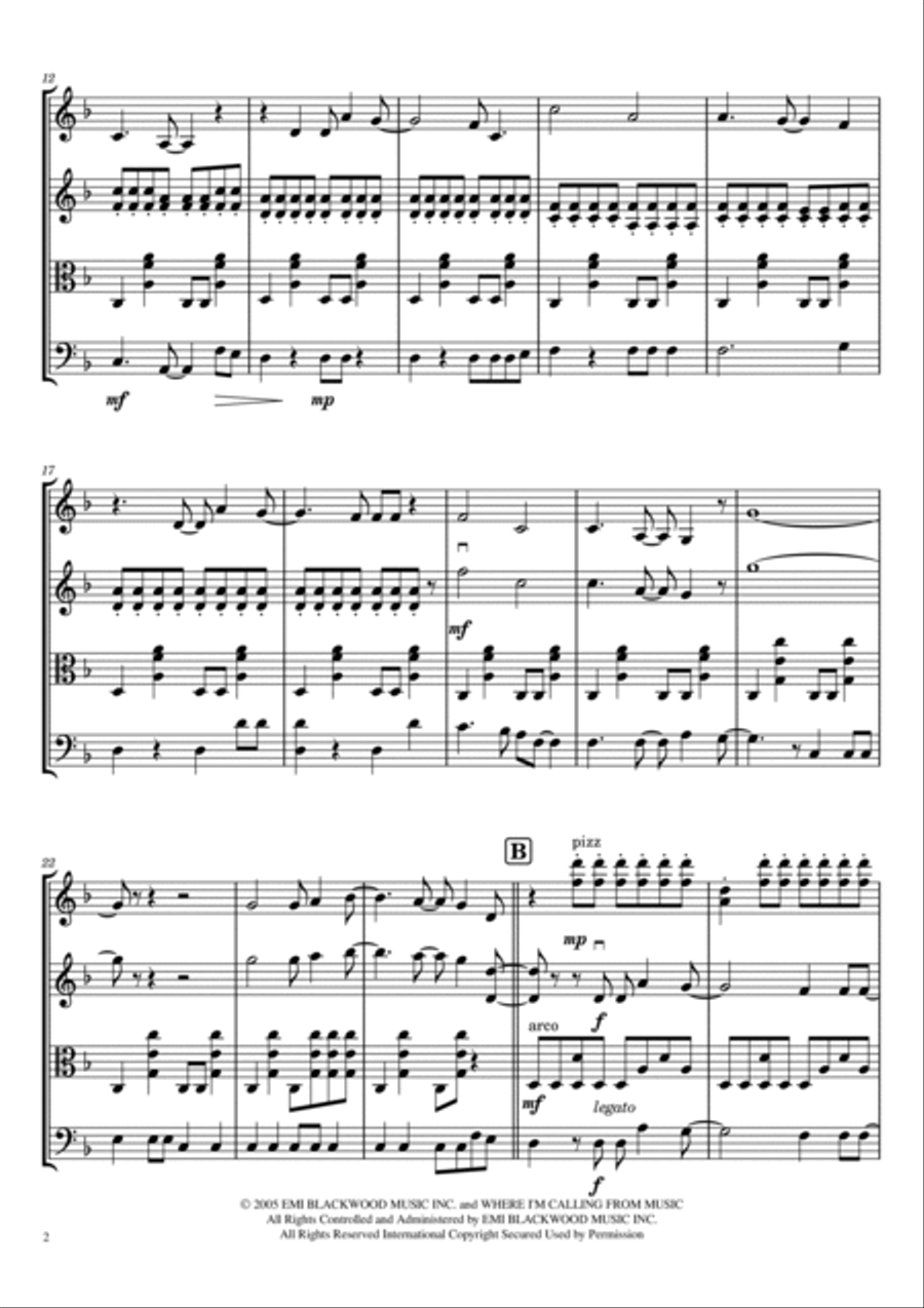 Soul Meets Body Soul Meets Body String Quartet scores gallery preview page 2