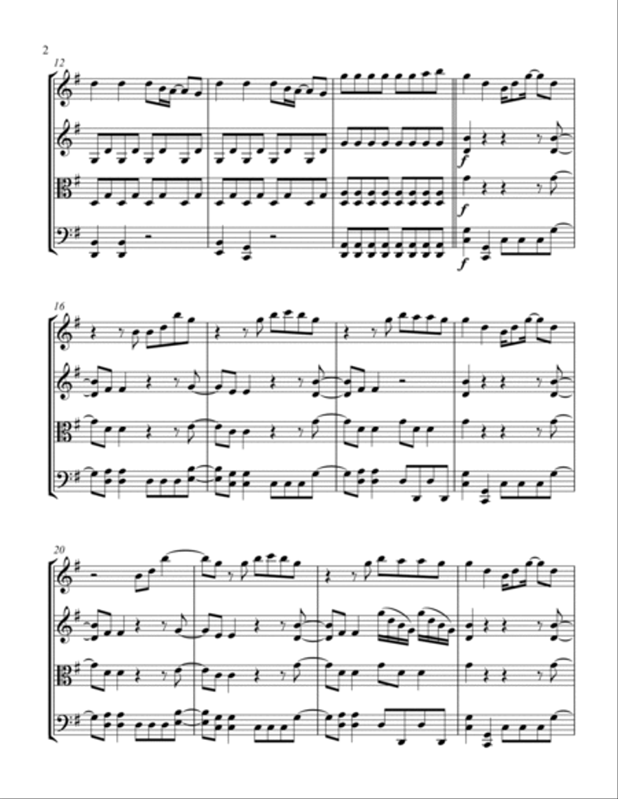 Call Me Maybe String Quartet scores gallery preview page 2