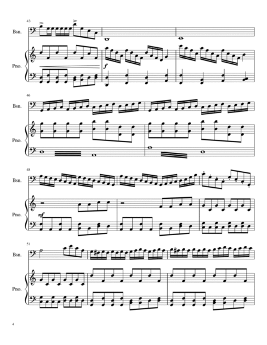 Bassoon Concerto in C Major Woodwind Duet scores gallery preview page 4
