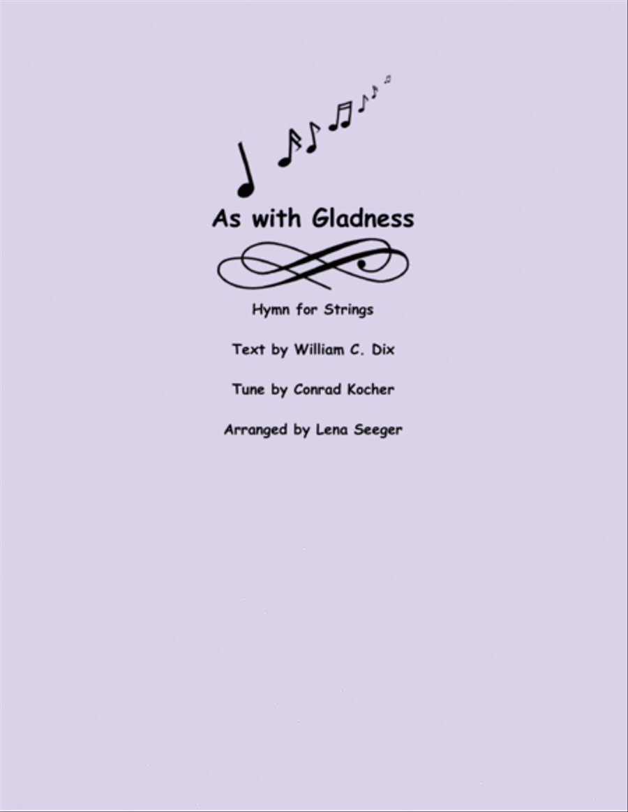 As With Gladness As With Gladness String Quartet scores gallery preview page 1