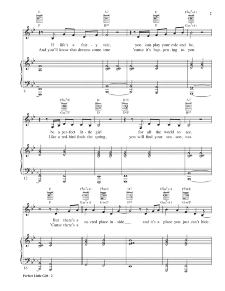 Perfect Little Girl Piano, Vocal, Guitar scores gallery preview page 3