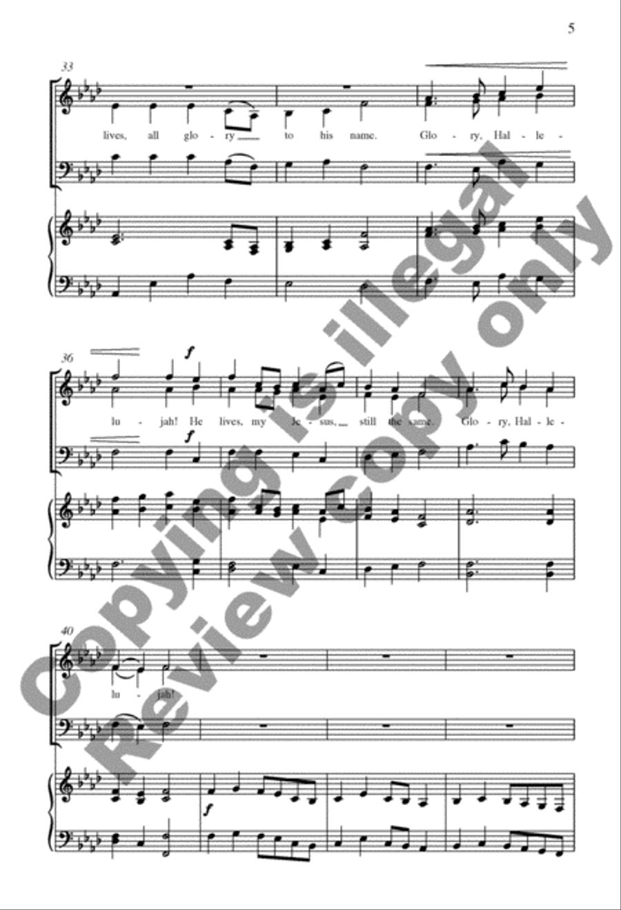 I Know that my Redeemer lives 3-Part scores gallery preview page 11