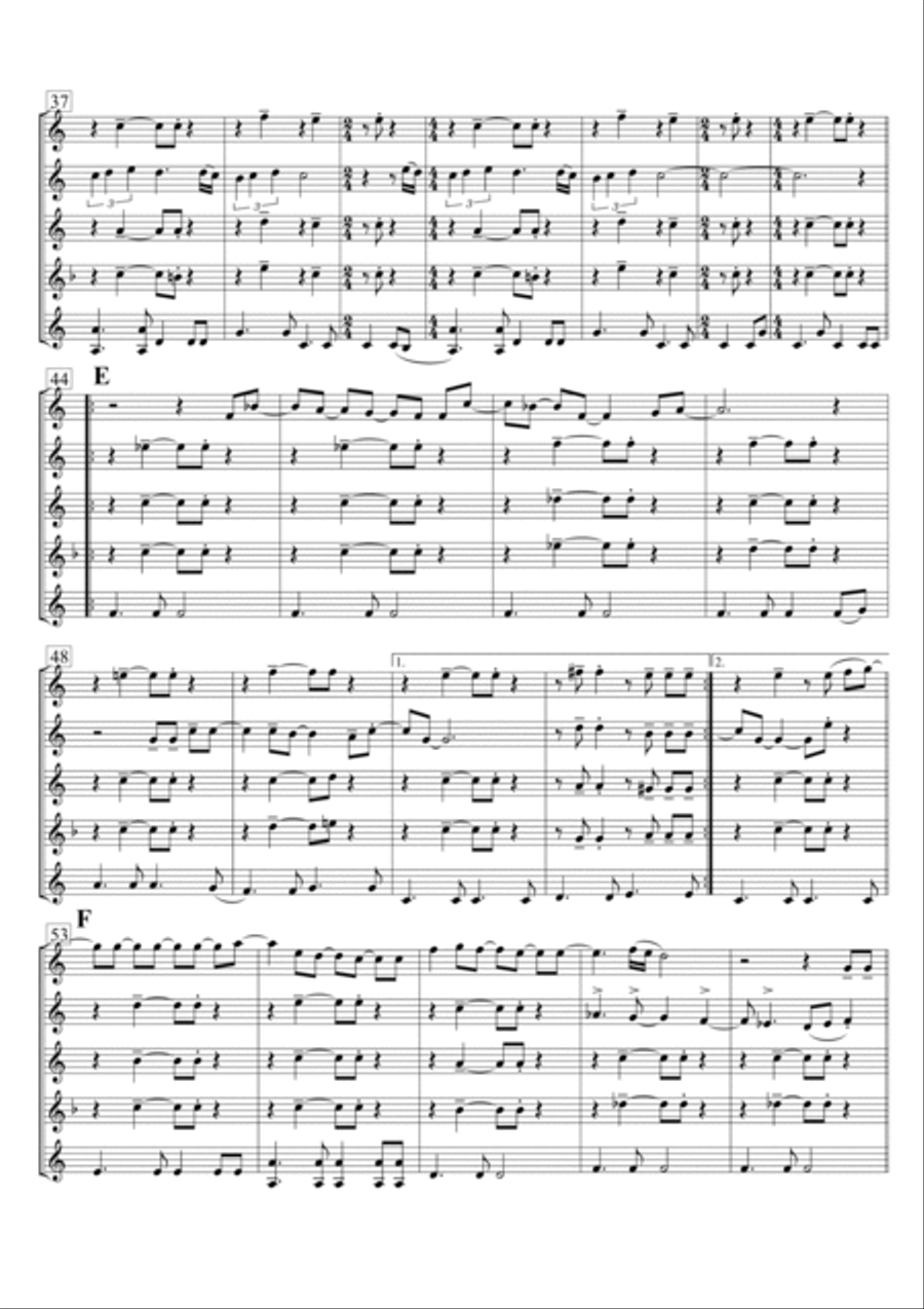 If You Leave Me Now If You Leave Me Now Saxophone Quintet scores gallery preview page 4