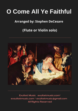 Book cover for O Come All Ye Faithful (Flute or Violin solo and Piano)