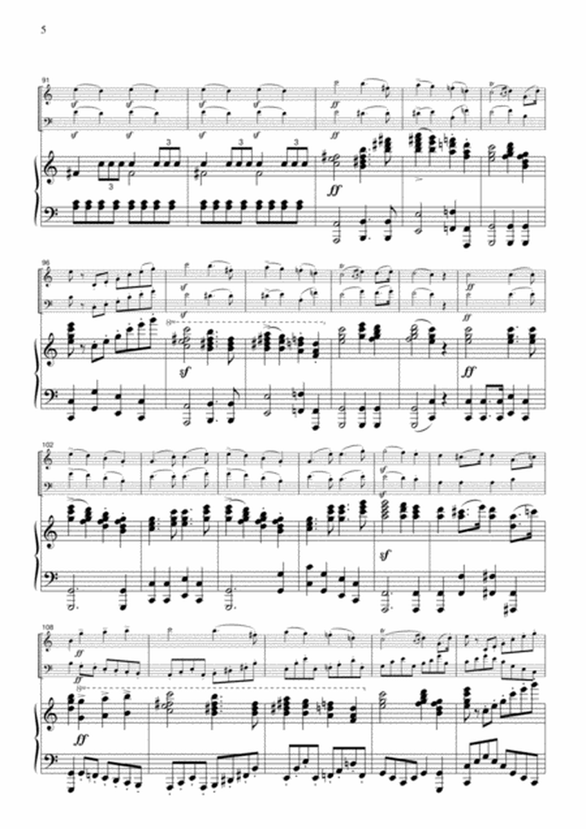 Mendelssohn Wedding March, for piano trio, PM101