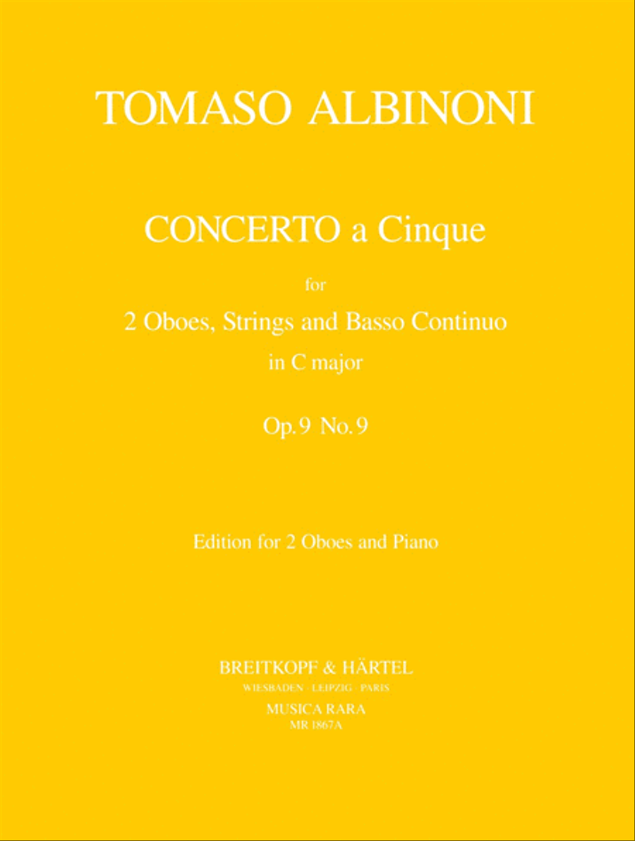 Concerto a 5 in C major Op. 9/9 Piano Trio scores gallery preview page 1