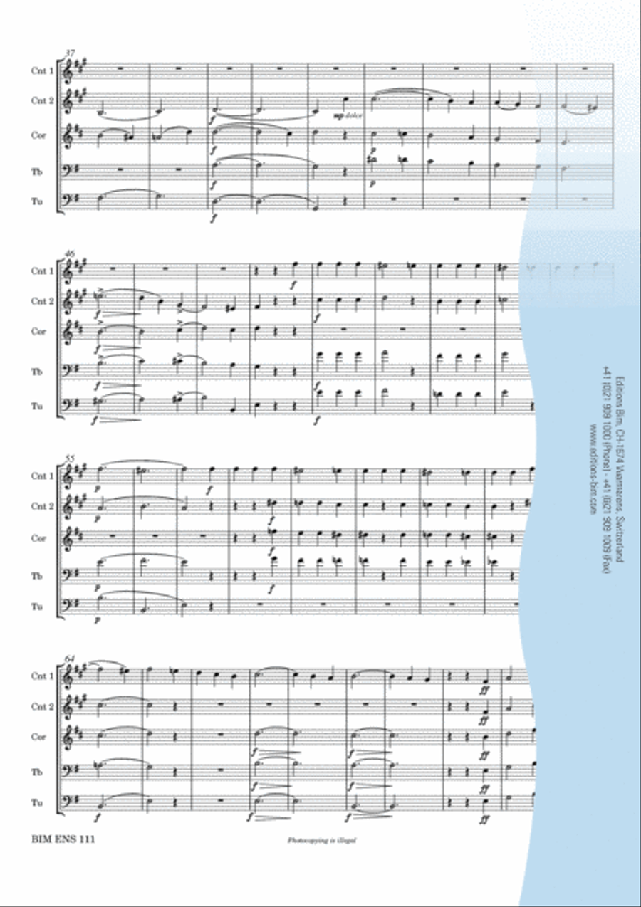 Quintette No. 9 Brass Quintet scores gallery preview page 5