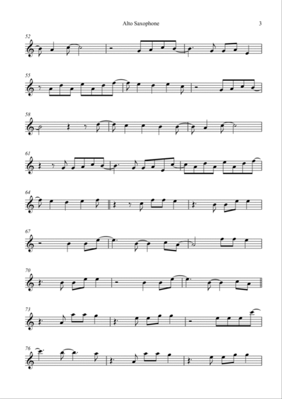 Titanium Alto Saxophone scores gallery preview page 3