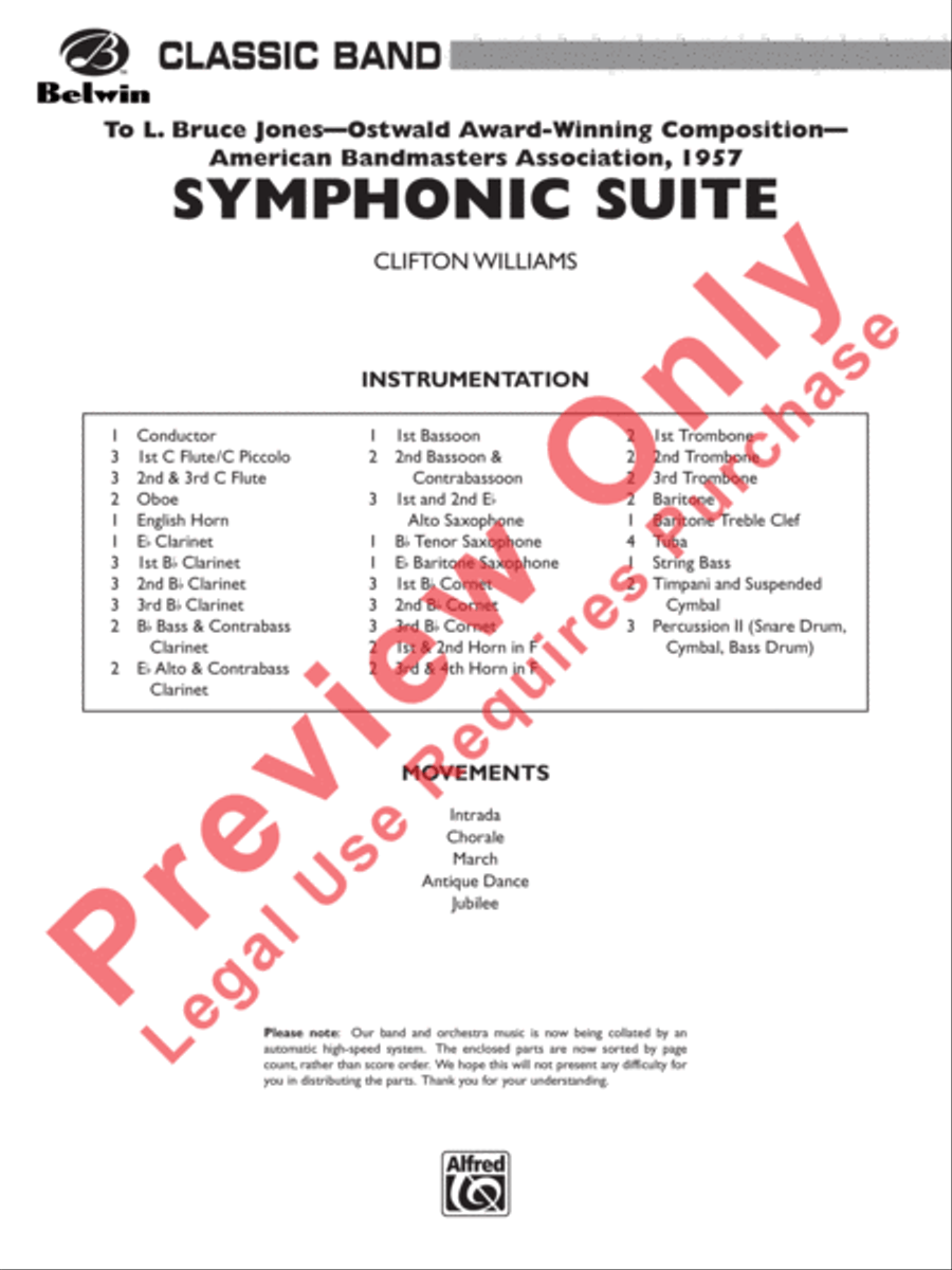 Symphonic Suite Concert Band scores gallery preview page 2