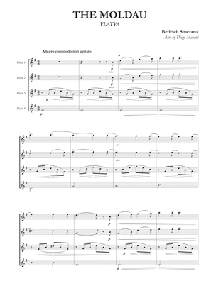 The Moldau for Flute Quartet - Easy Version