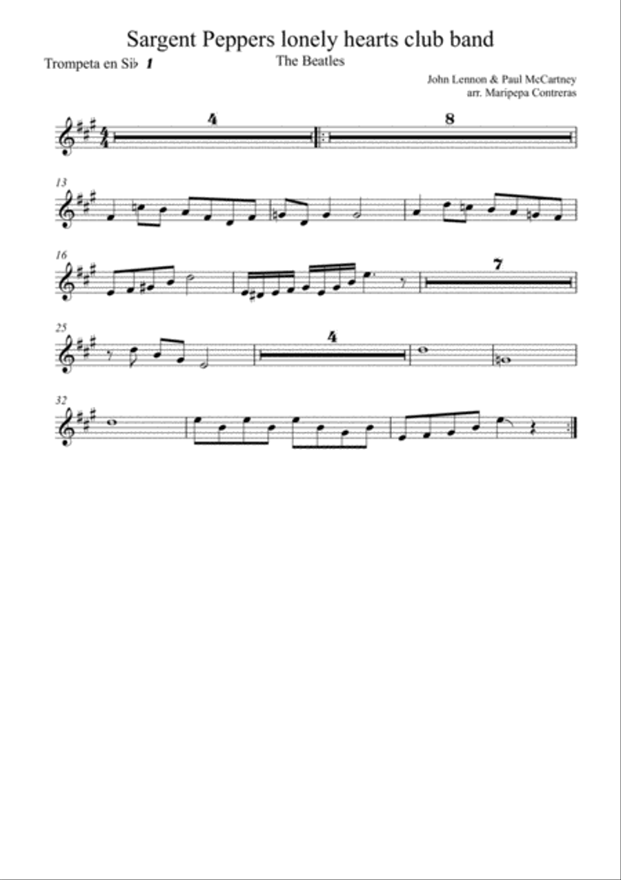 Sgt. Pepper's Lonely Hearts Club Band Alto Saxophone scores gallery preview page 3