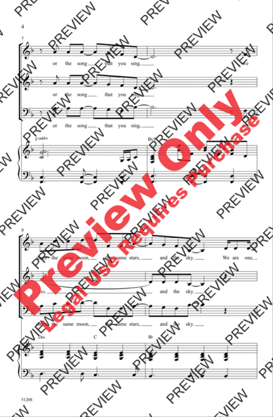 Beneath One Sun 3-Part scores gallery preview page 4