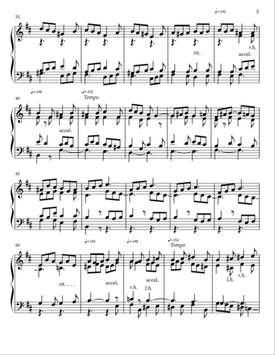Fugue a la gigue in D Major for Organ Organ Solo scores gallery preview page 3