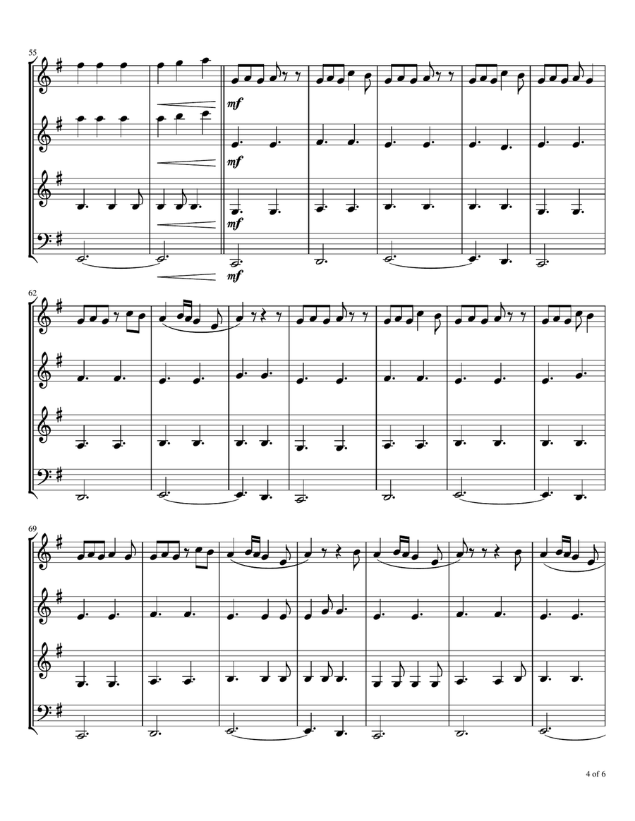 Chemtrails Over The Country Club Woodwind Quartet scores gallery preview page 5