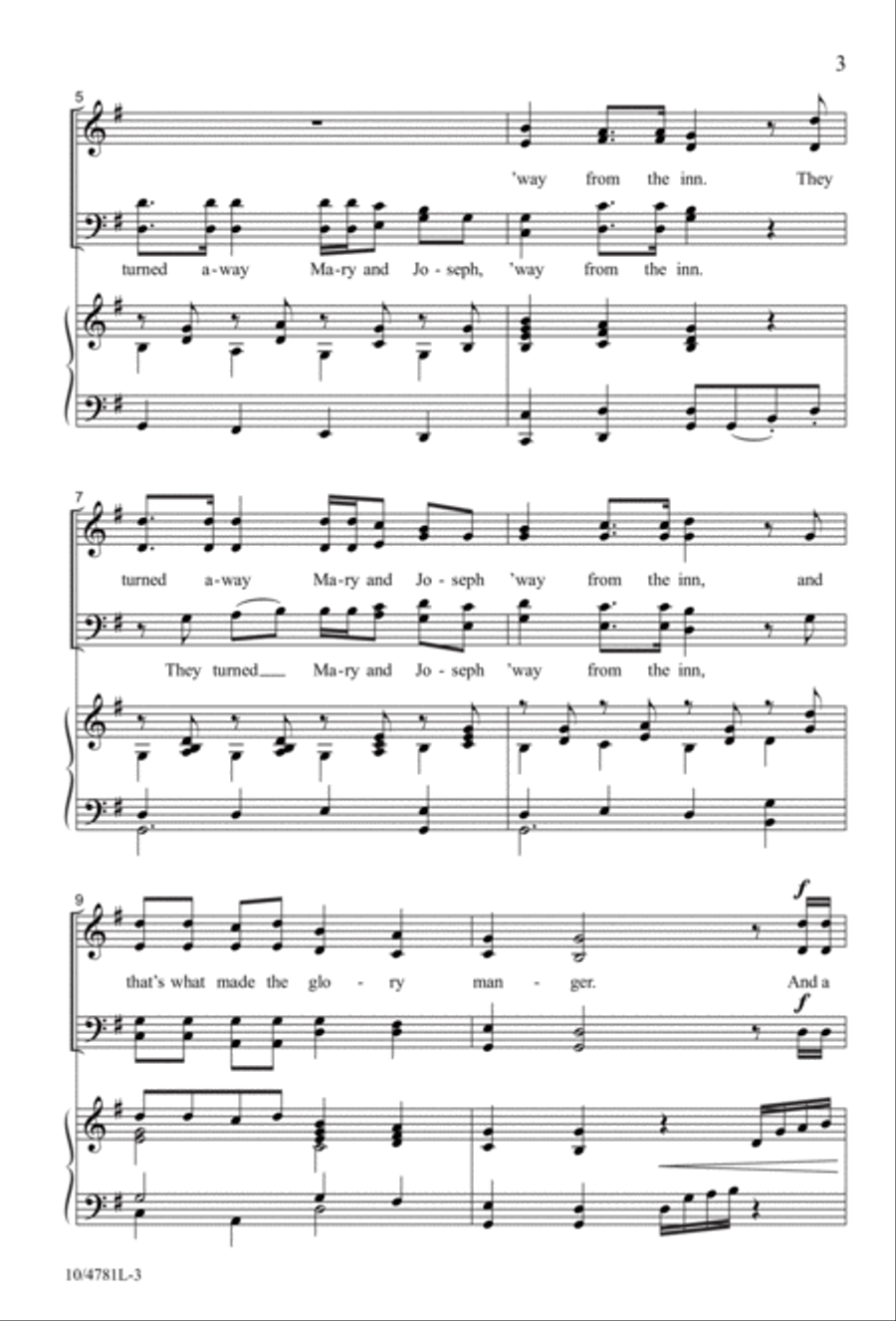 All ‘Round the Glory Manger 4-Part scores gallery preview page 3