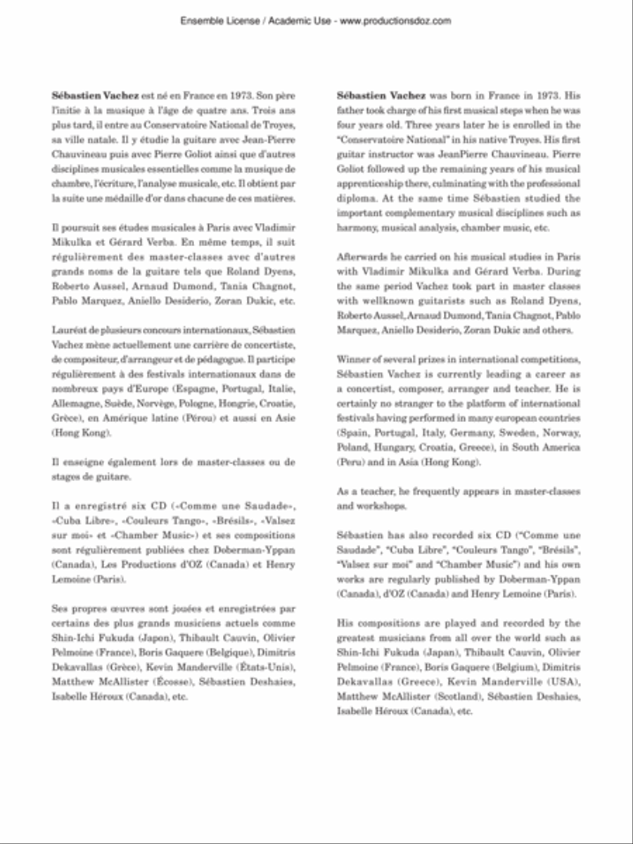 Étude en Ré mineur / Mahlérienne Classical Guitar scores gallery preview page 2