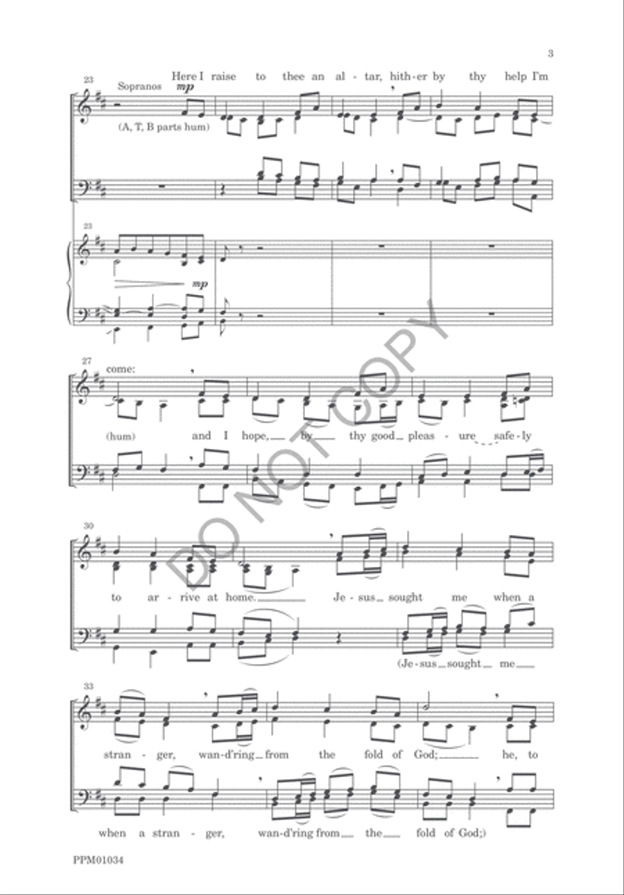 Two Early American Hymns 4-Part scores gallery preview page 5