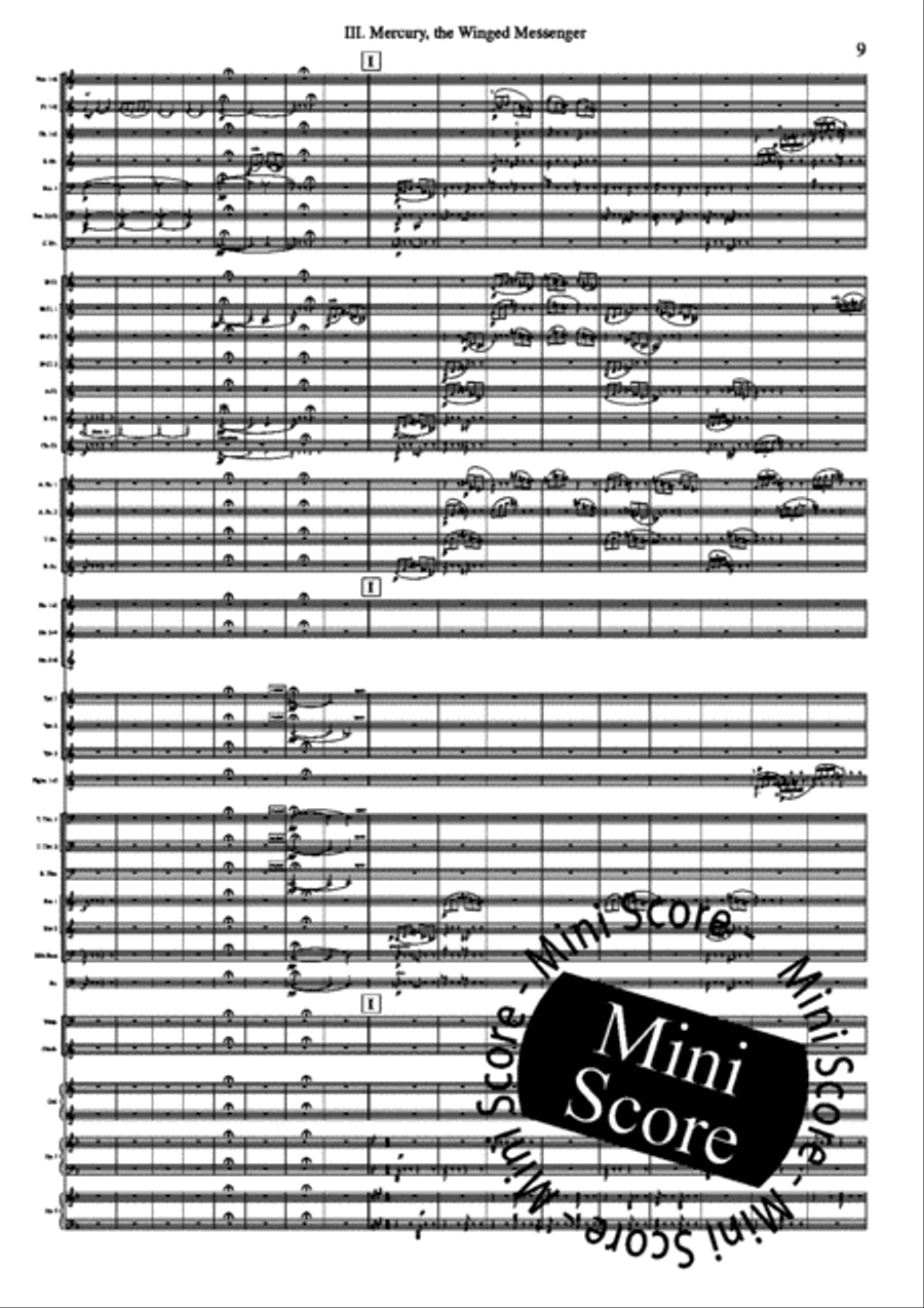 The Planets Concert Band scores gallery preview page 53