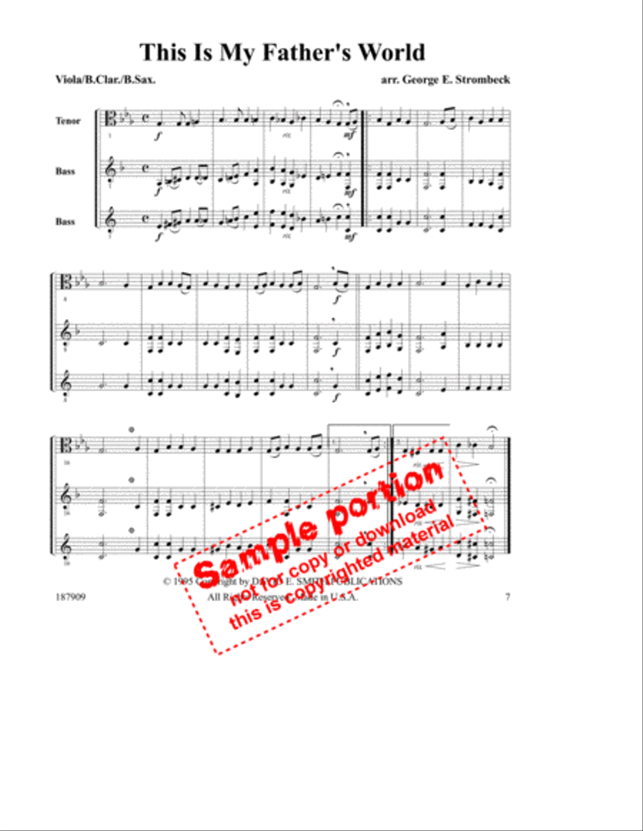 Hymns For Multiple Instruments- Vol. I, Bk6- Viola/B.Clar/B.Sax Large Ensemble scores gallery preview page 2