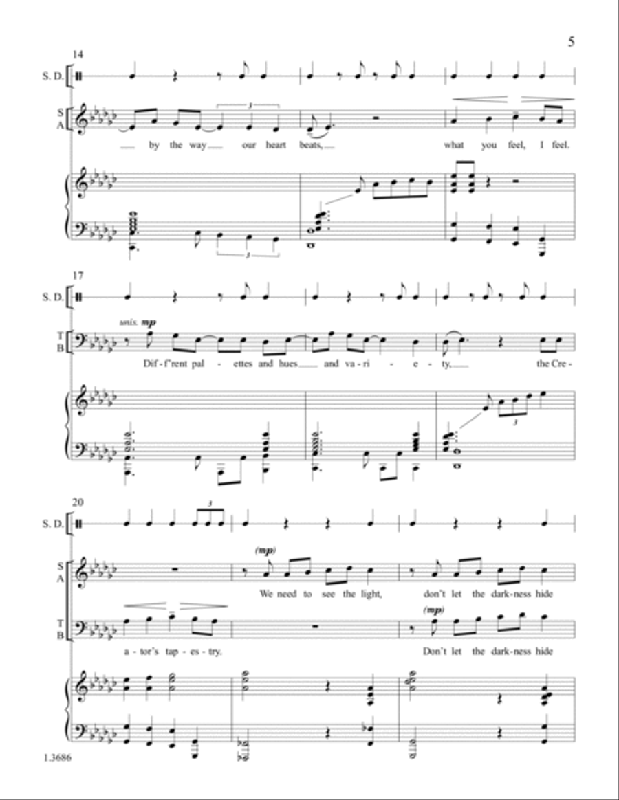 Light Transforms the Darkness 4-Part scores gallery preview page 5